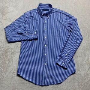 Polo Ralph Lauren Mens L Soft Cotton Stretch Feel Stripe Button Down Shirt RARE